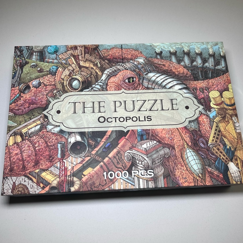 Octopolis 1000-Piece Jigsaw Puzzle - Pink/Orange Artwork